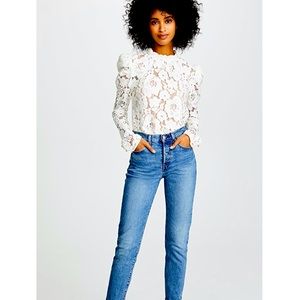 Shopbop Emma Puff Sleeve Lace Top NWT